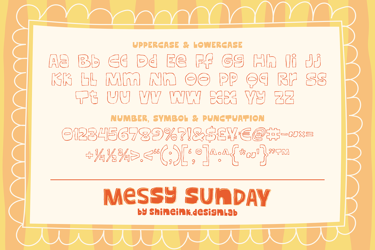 Messy Sunday – Quirky HandDrawn Font, a Handwritten Font by shineink.designlab (Photo 8 of 10)