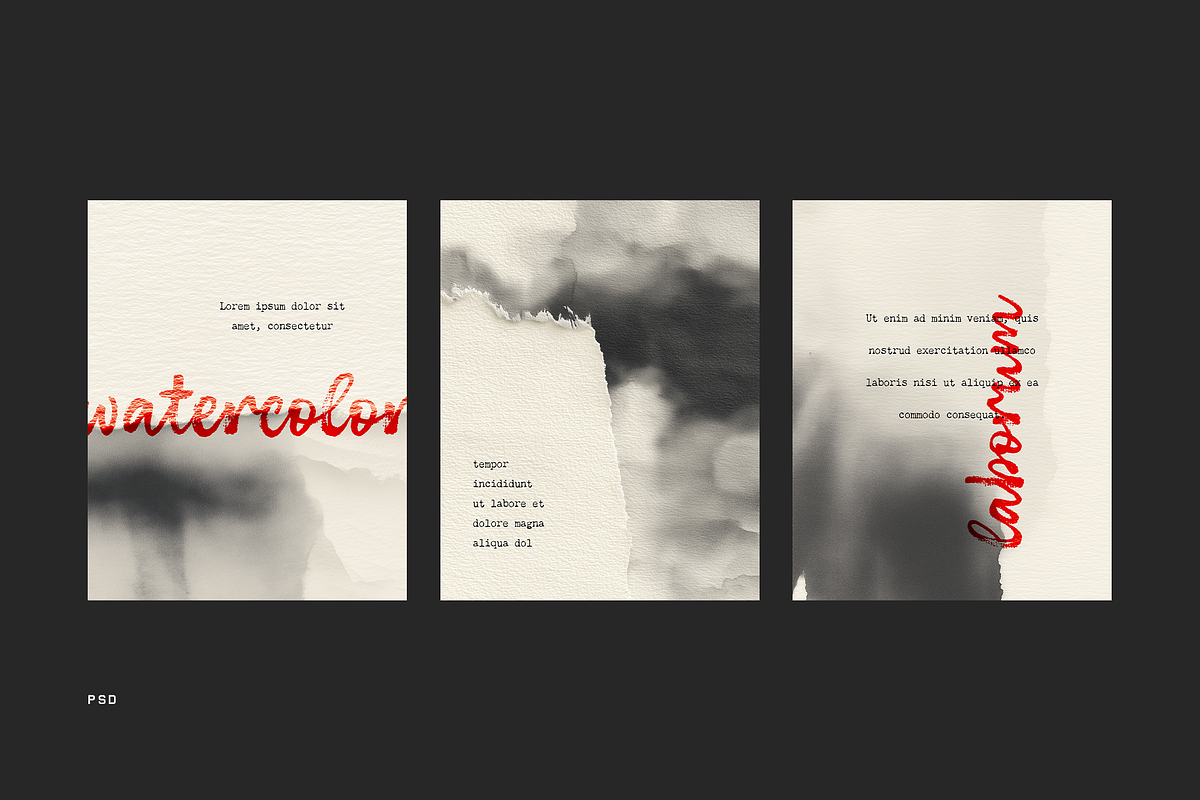 Minimal Watercolor Instagram Posts, a Social Media Template by Filip Studio (Photo 2 of 4)