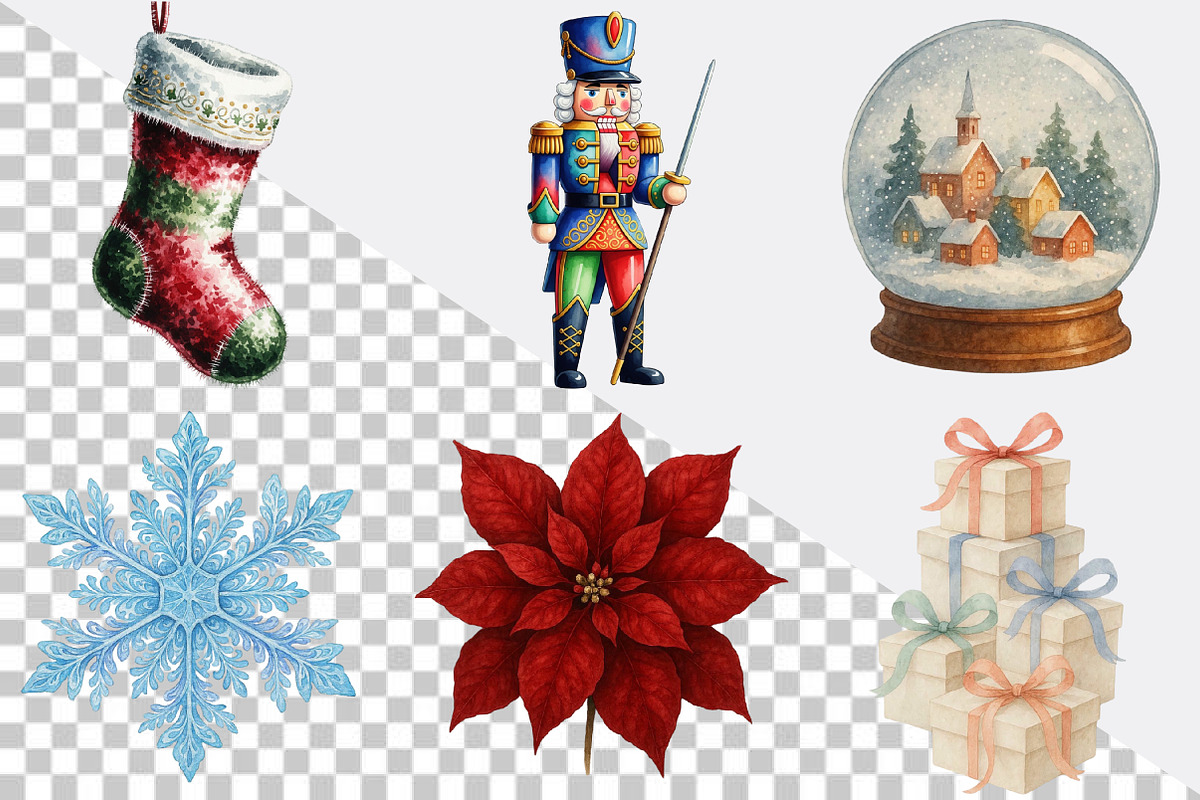 Vintage Noel Retro Christmas Bundle, an Illustration by SVGArt (Photo 2 of 8)