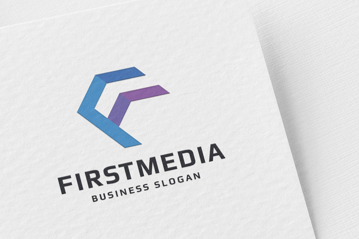 First Media Letter F Logo, a Branding & Logo Template by Design_Planet (Photo 2 of 5)
