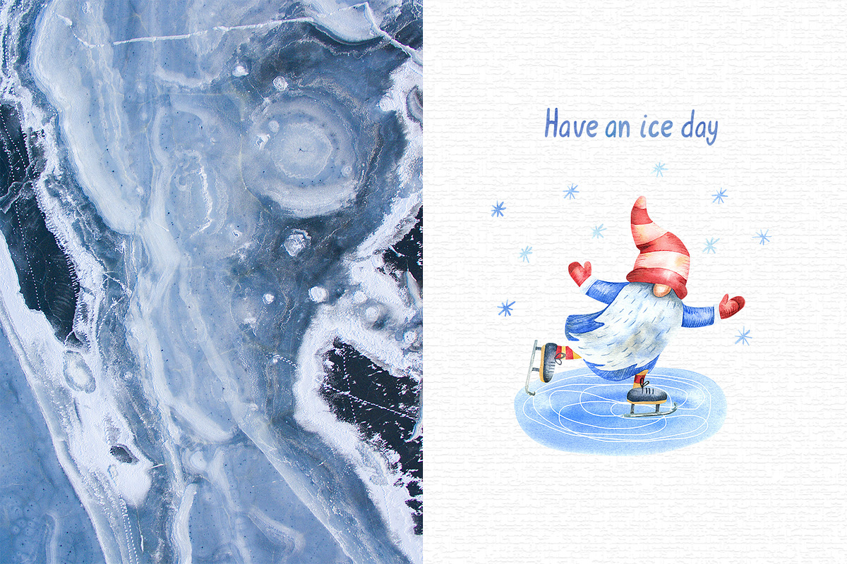 Winter Day Watercolor Collection, a Decorative Illustration by Anna Druzhkova (Photo 16 of 17)