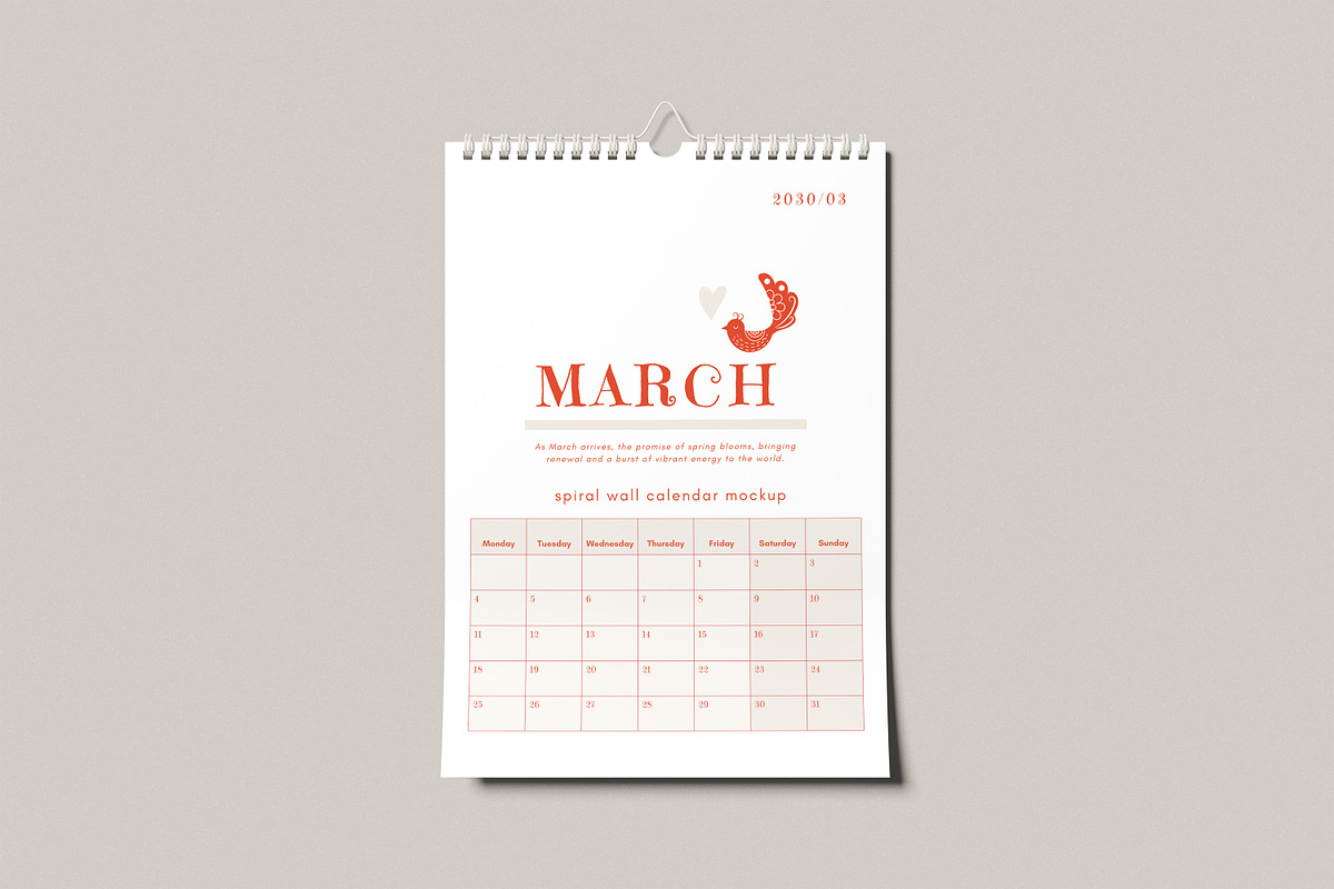 Spiral Calendar Mockup, a Household Mockup by Twins_studio926 (Photo 2 of 5)