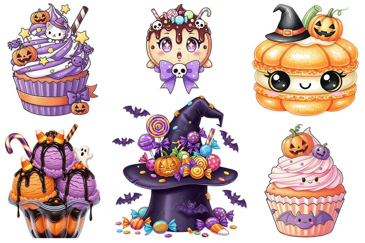 Cute  Halloween Sweets Clipart, an Object Graphic by Pixxel_Studio (Photo 5 of 6)