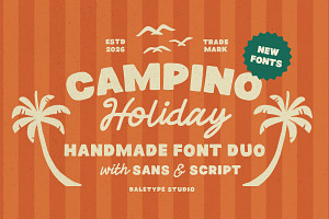 Campino Holiday - Handmade Font Duo