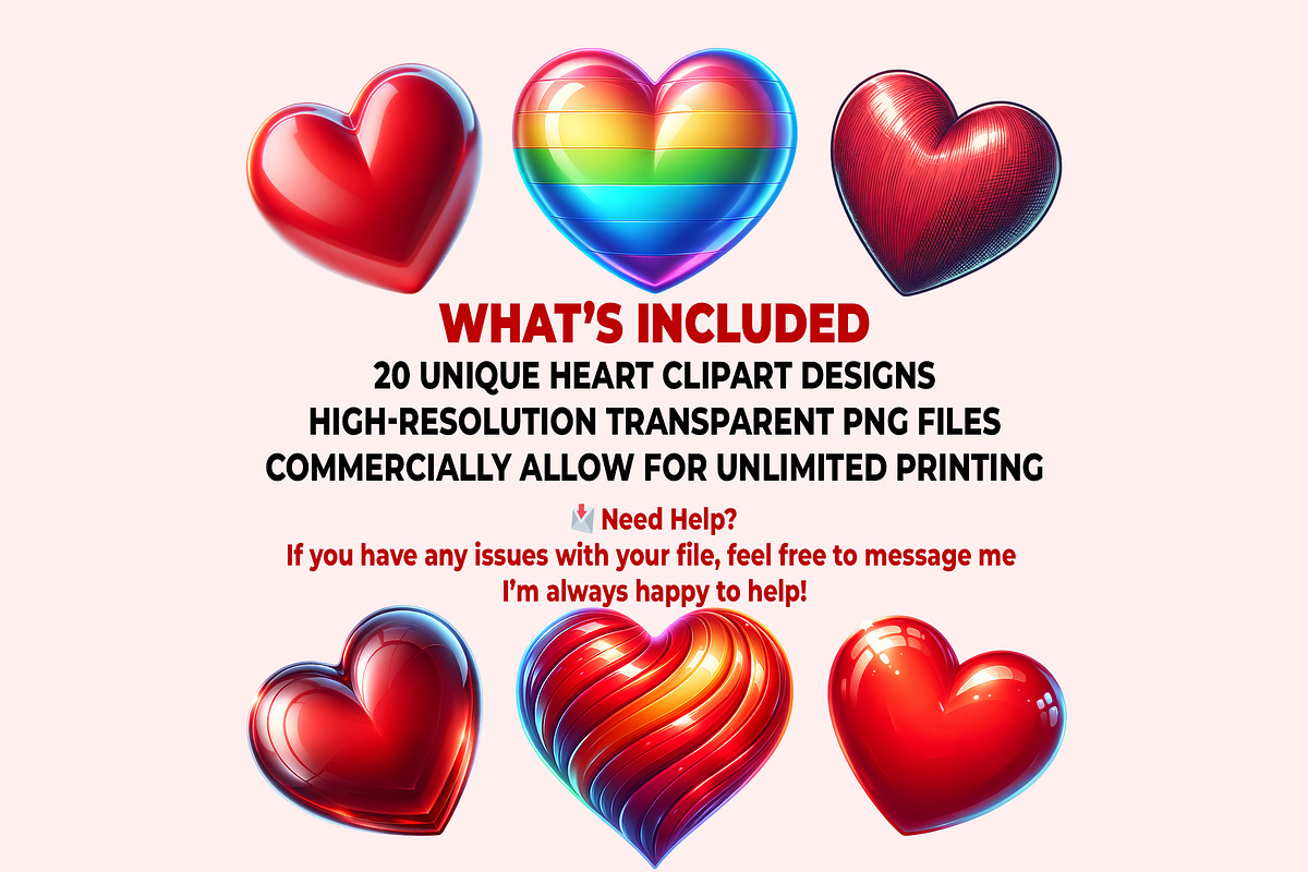 Heart Clipart PNG Bundle, an Illustration by M9 Design (Photo 7 of 7)