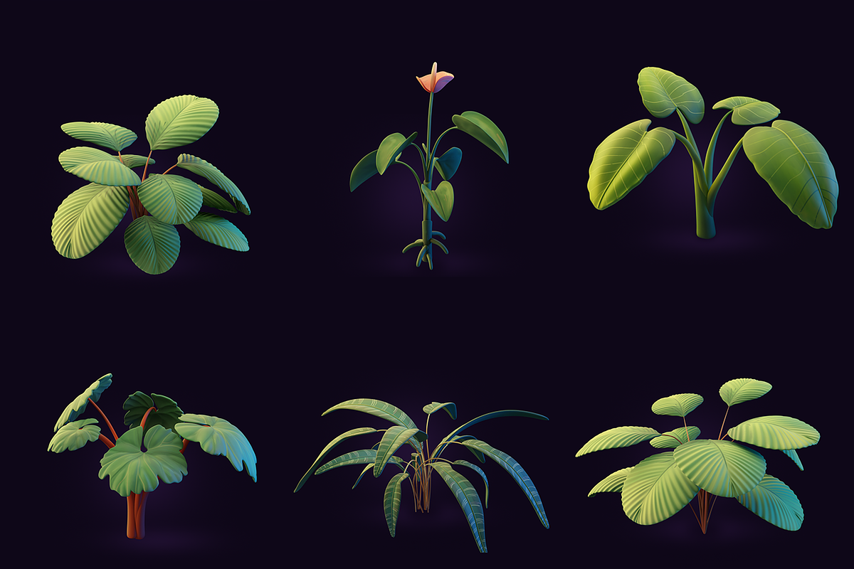 Tropical Plants Pack - Rigged, a Plants & Tree 3D Model by Estudio Shout Asset Store (Photo 6 of 9)