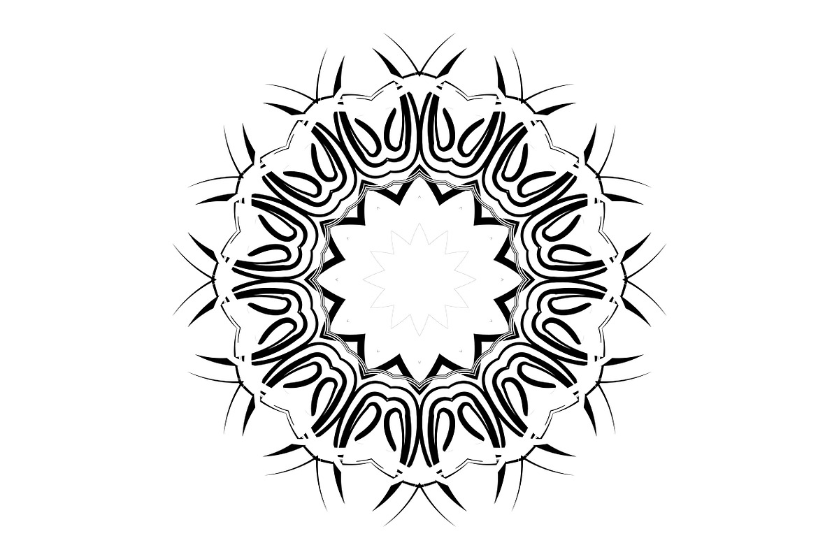 Black White Mandala Illustration Set, a Decorative Illustration by NJ Himel (Photo 95 of 101)