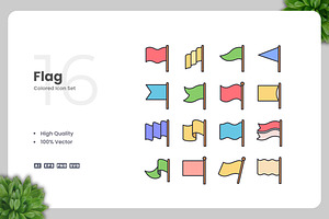 Flag Colored Icons, an Icon by Upnowgraphic