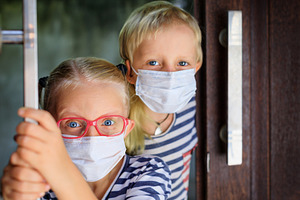 Kids wearing face masks stock photo containing face and mask