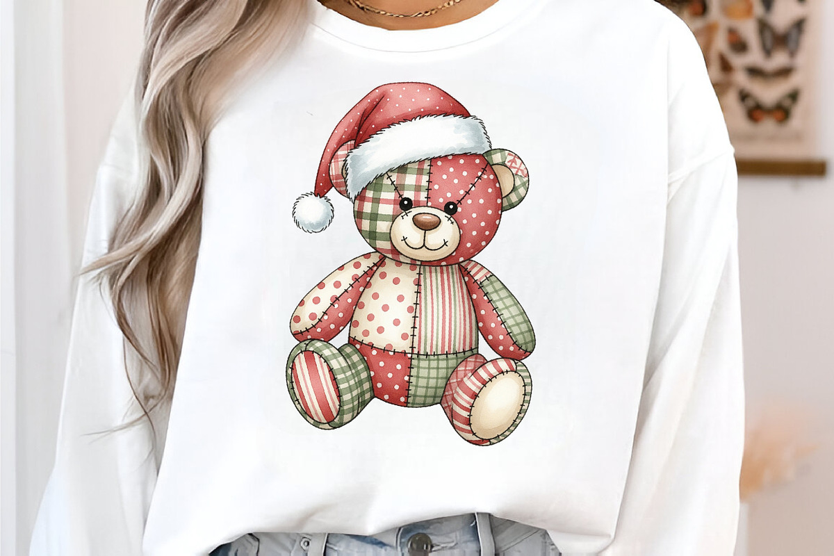 Patchwork Teddy Bear PNG, an Illustration by SinaCreation (Photo 5 of 7)