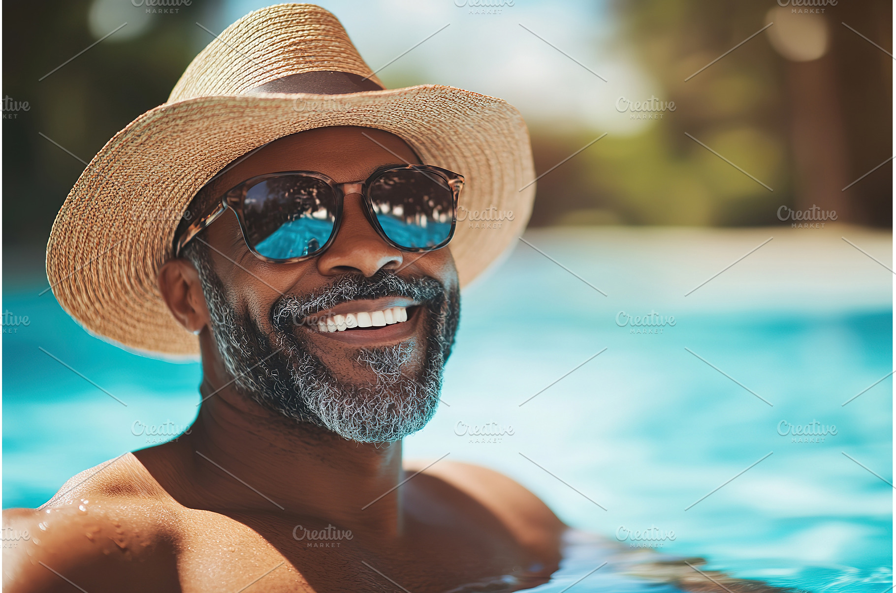 Smiling Black Man with Hat and, a Sports & Recreation Photo by Lermont51