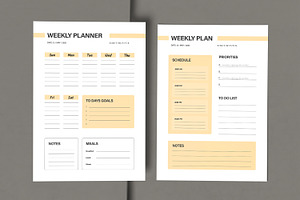 Weekly Planner Template, a Stationery Template by MightyDesign