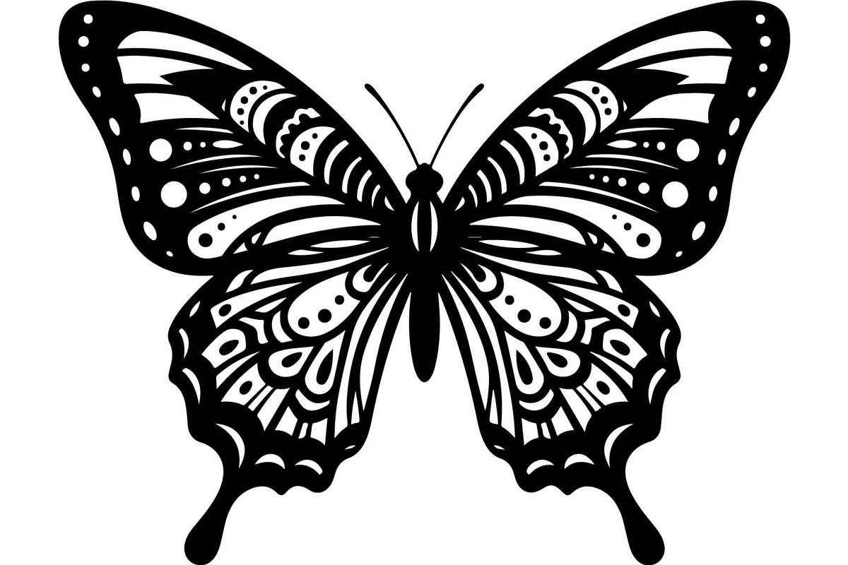 Elegant Butterfly Silhouette, an Object Graphic by Designer_Momina (Photo 12 of 18)