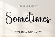 Sometimes | Script Font, a Handwritten Font by Scratchones (Thumbnail 1 of 8)