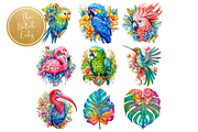 Tropical Jungle Birds Clipart Set, an Animal Illustration by The Dutch Lady Designs (Thumbnail 5 of 7)