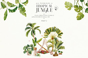 Tropical jungle - watercolor set, a Decorative Illustration by Pamyatka Shop (Thumbnail 8 of 27)