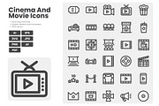Cinema And Movie Icon Pack, an Outline Icon by erifqizeicon (Thumbnail 3 of 3)