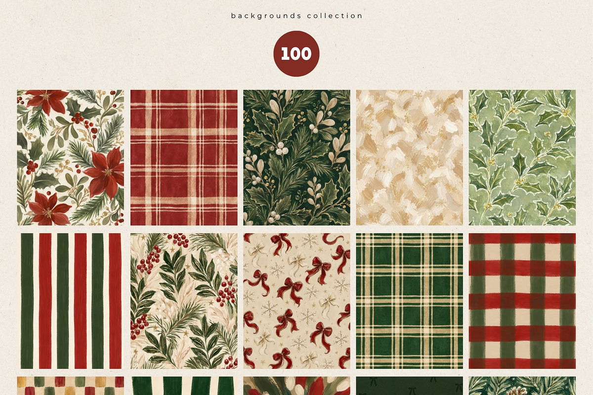 100 Christmas Backgrounds, a Background Graphic by PeDe Designs (Photo 18 of 18)