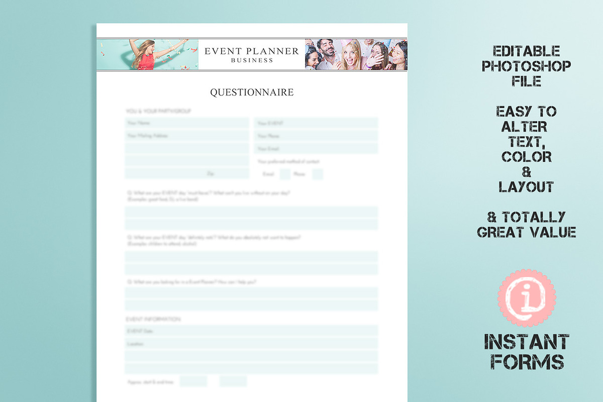 Event Planner Contract & Forms IF267, a Stationery Template by InstantForms (Photo 3 of 3)