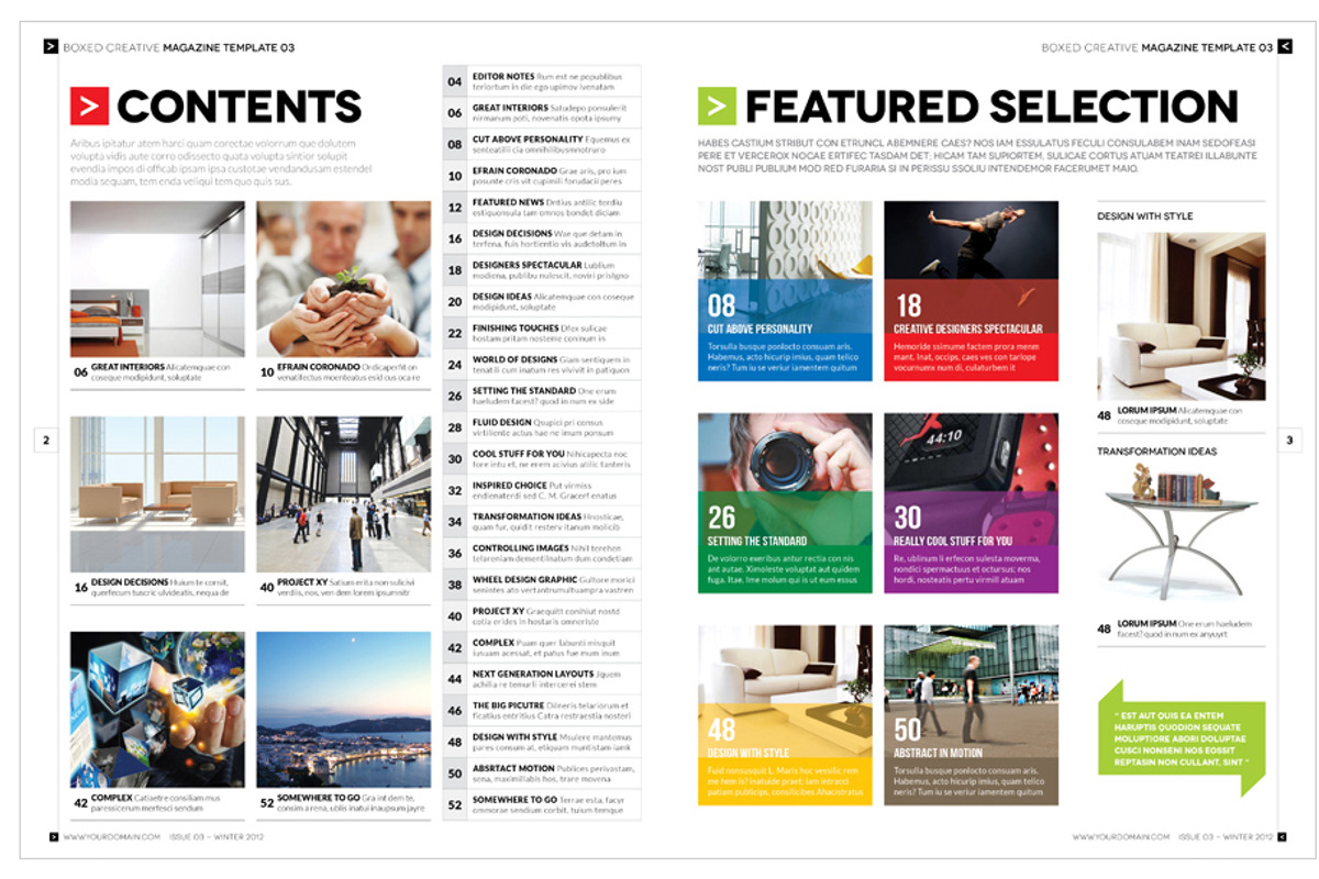 Magazine Template InDesign 03, a Magazine Template by Love Graphic Design (Photo 10 of 36)