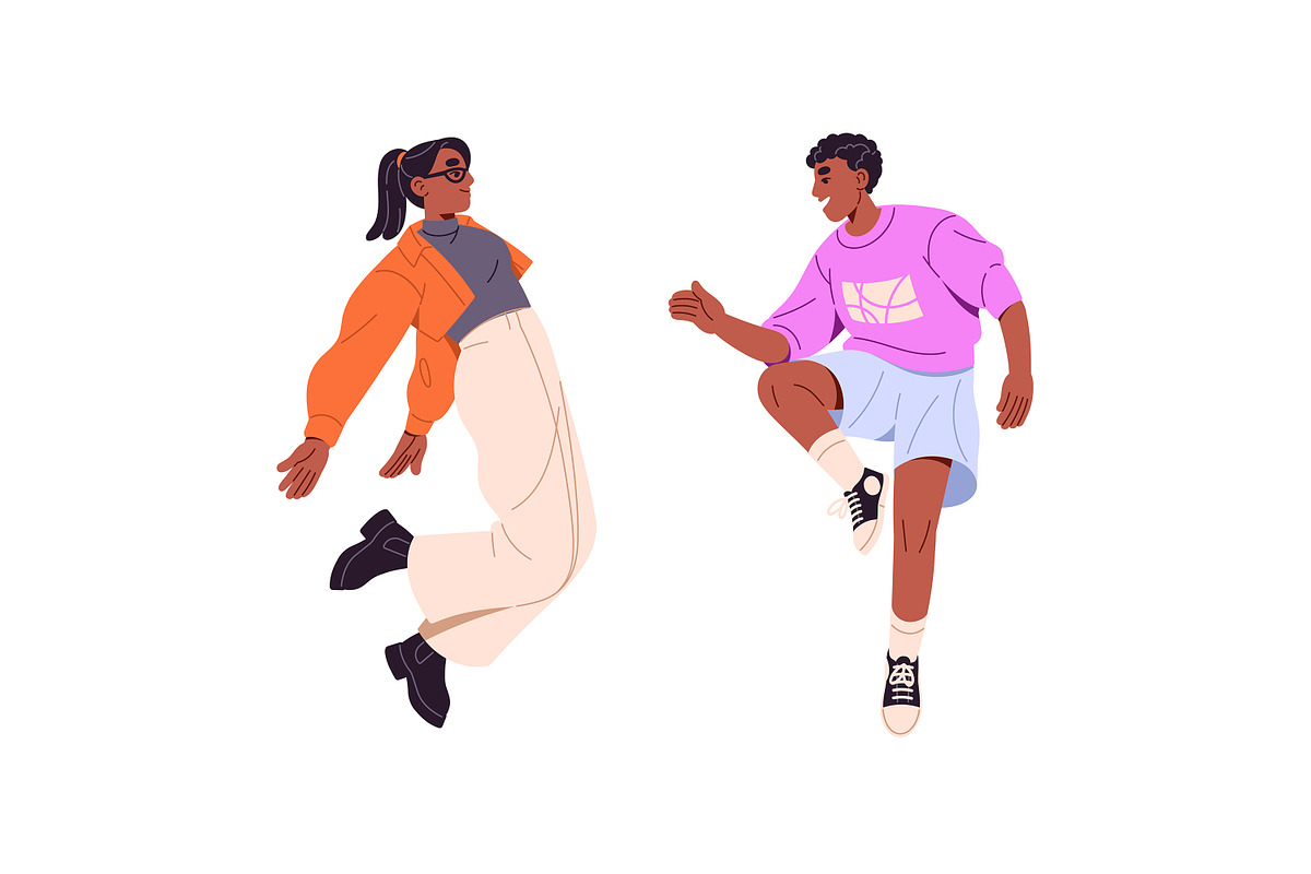 Happy people jumping set, a Person Illustration by PaperTrident (Photo 2 of 6)
