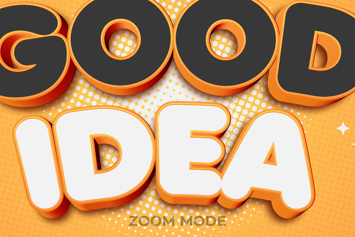 3D Text Effect Curved Style, a Layer Style Add-On by Mockmenot (Photo 3 of 3)