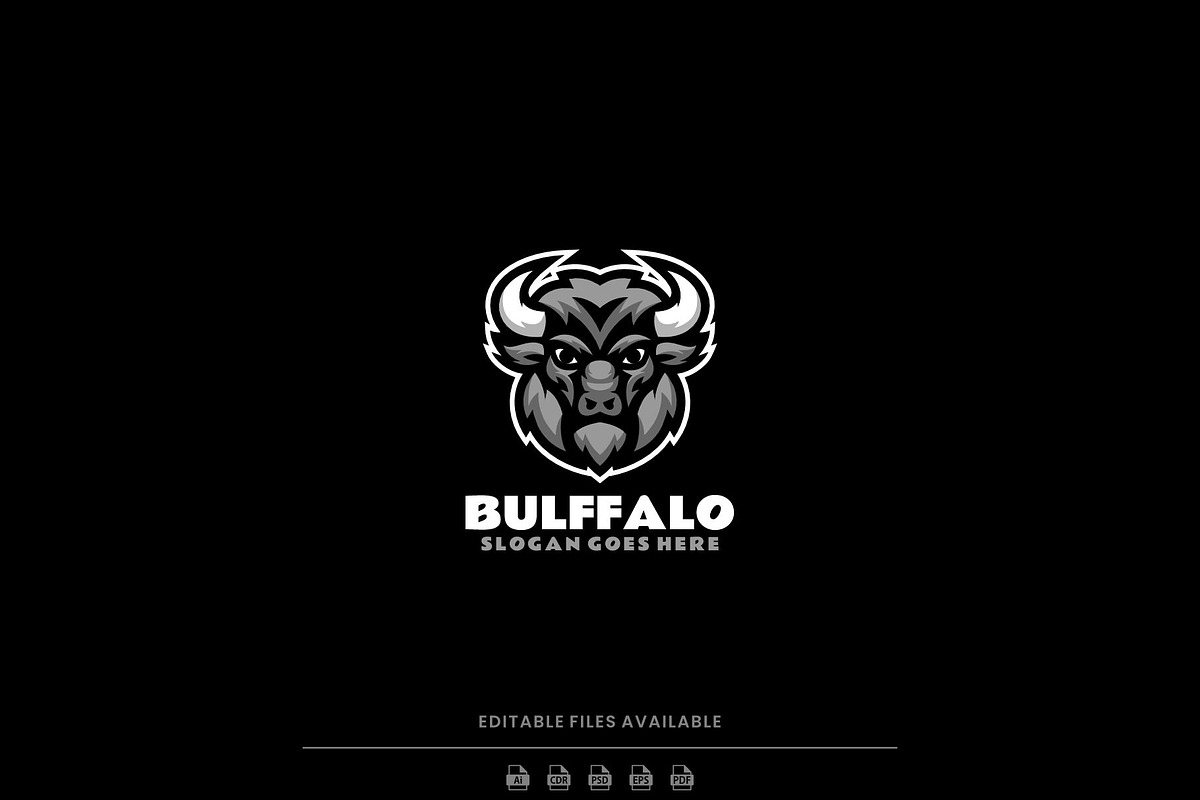 Buffalo mascot Logo Design, a Branding & Logo Template by Artnivora.Std