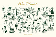 Cocktails and wine 130 illustrations, a Food Illustration by DesignThatMatters (Thumbnail 9 of 12)