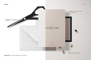 Folded Card Mockup Set