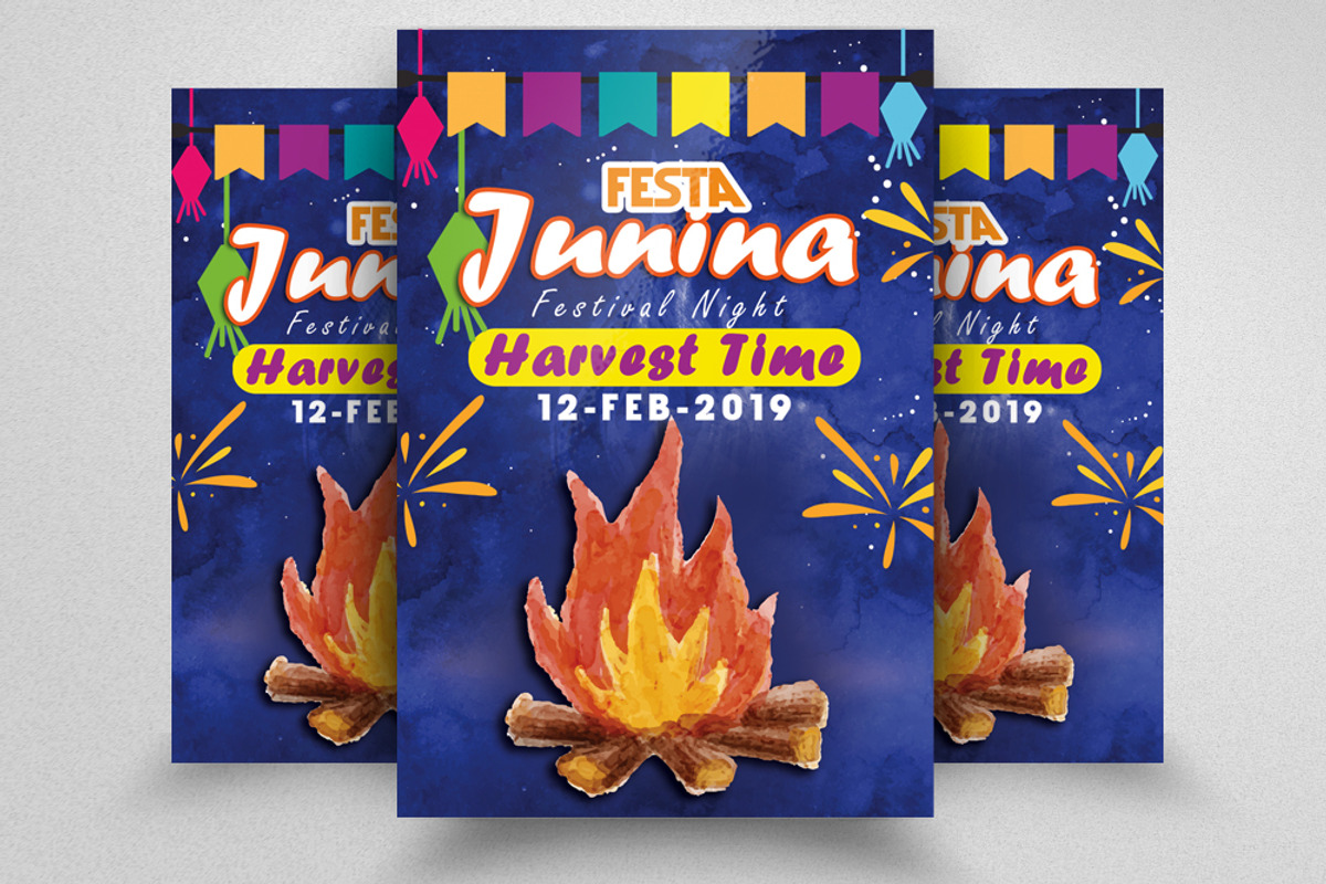 10 Festa Junina Flyer Bundle, a Flyer Template by Design Up (Photo 2 of 11)