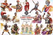 Watercolor Funny Roman Empire PNG, a Person Illustration by Canvas Craft (Thumbnail 1 of 3)