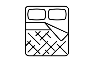 Bed sheets icon., an Outline Icon by incomible
