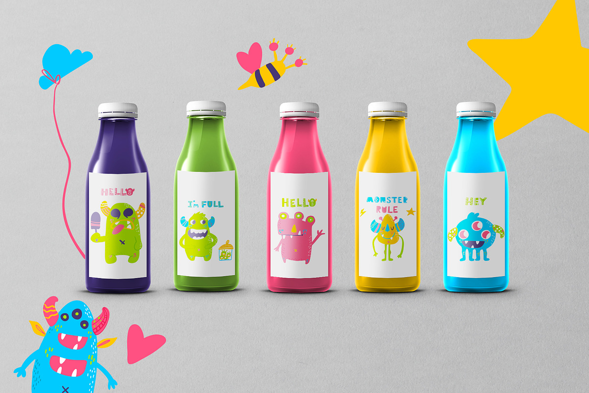 Cute monsters collection, an Illustration by Kate Art (Photo 5 of 14)