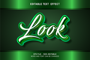 Look Text Effect Editable