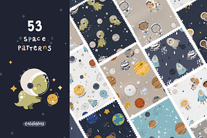 Space time Kids patterns