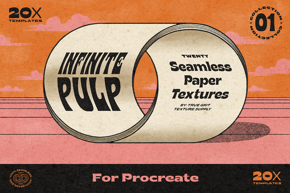 Infinite Pulp 01 for Procreate, a Texture Graphic by True Grit Texture Supply (Photo 1 of 11)