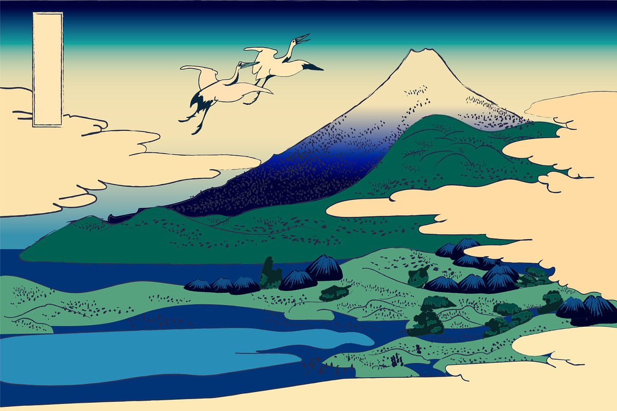 Ukiyo-e floating word landscapes, an Illustration by Bychovsky design (Photo 5 of 6)