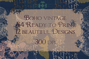 Boho Vintage Ready to Print Posters, an Illustration by Luna Y Mar (Thumbnail 1 of 8)