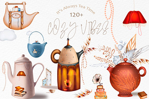 COZY VIBES Tea party Clipart Creator