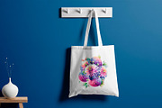 Watercolor Pompon Dahlia flower, a Card Template by Boo Guevara Shop (Thumbnail 15 of 15)