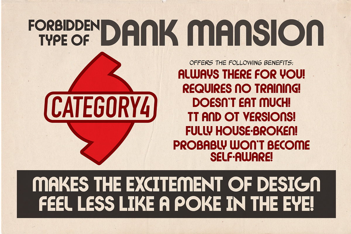 Forbidden Type of Dank Mansion, a Font by category4 (Photo 6 of 6)