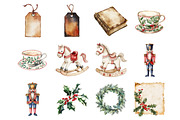 Old Vintage Christmas Clipart, an Illustration by Design Market (Thumbnail 3 of 4)