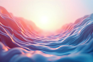 Abstract Liquid Flow Waves With Ligh, a Photo by LOGOCREATIVE