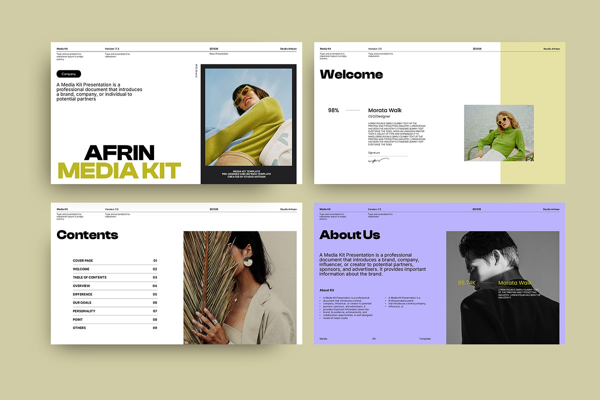 Afrin Brand Media Kit Presentation, a Presentation Template by Studio Artisan (Photo 4 of 7)