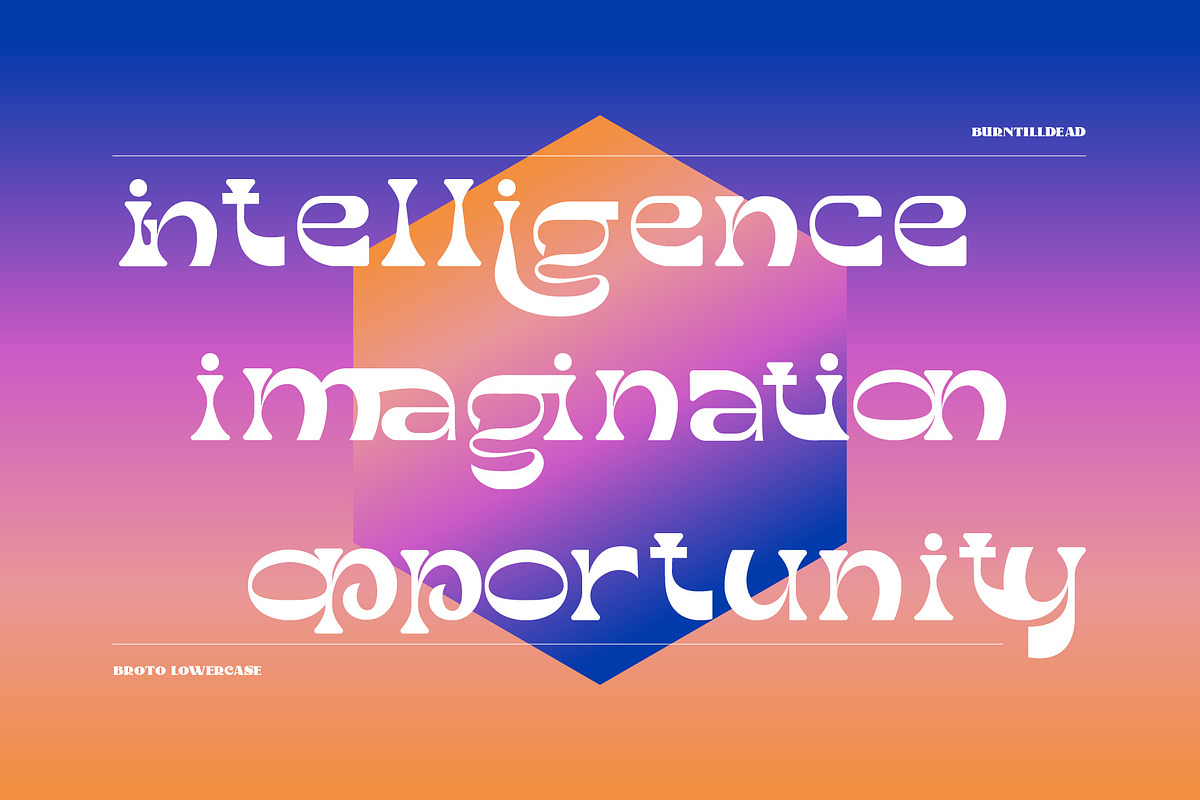 Broto - Display font & 100 ligatures, a Handwritten Font by Burntilldead (Photo 10 of 16)