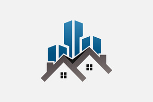 Real estate house logo template