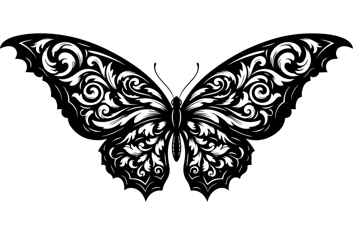 Beautiful Butterfly Silhouette, an Object Graphic by Designer_Momina (Photo 6 of 20)