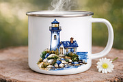 watercolor nautical clipart, an Illustration by GatewayDesign (Thumbnail 7 of 9)