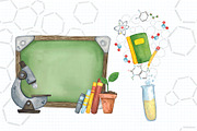 Science for kids watercolor clip art, an Object Illustration by DemiLena (Thumbnail 8 of 18)