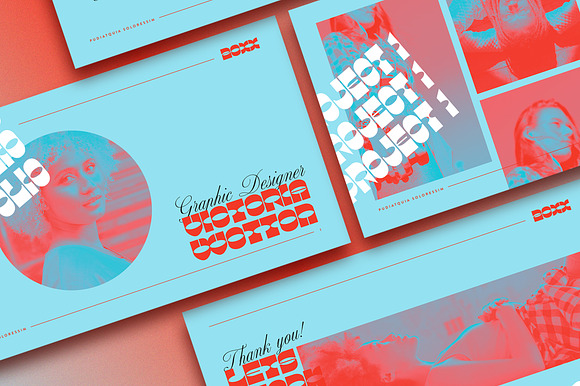 Portfolio with Red and Blue Accents preview 2